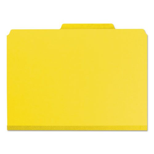 Image of Smead Expanding Recycled Heavy Pressboard Folders, 1/3-Cut Tabs: Assorted, Letter Size, 1" Expansion, Yellow, 25/Box