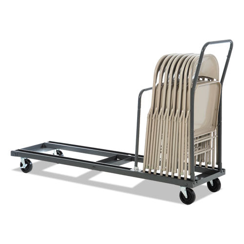 Image of Alera® Chair/Table Cart, Metal, 600 lb Capacity, 20.86" x 50.78" to 72.04" x 43.3", Black