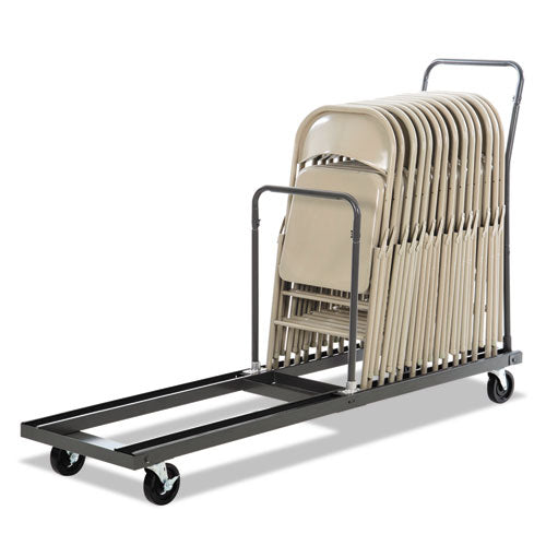 Image of Alera® Chair/Table Cart, Metal, 600 lb Capacity, 20.86" x 50.78" to 72.04" x 43.3", Black
