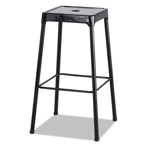 Image of Safco® Bar-Height Steel Stool, Backless, Supports Up To 250 Lb, 29" Seat Height, Black