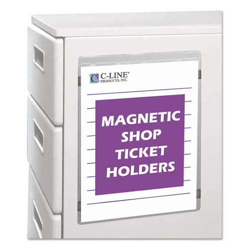 Image of C-Line® Magnetic Shop Ticket Holders, Super Heavyweight, 50 Sheets, 9 x 12, 15/Box