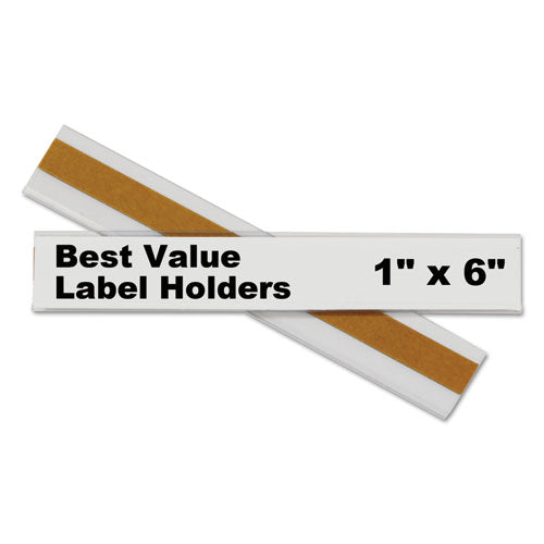 Image of C-Line® Self-Adhesive Label Holders, Top Load, 1 X 6, Clear, 50/pack