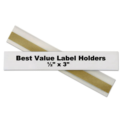 Image of C-Line® Self-Adhesive Label Holders, Top Load, 0.5 x 3, Clear, 50/Pack