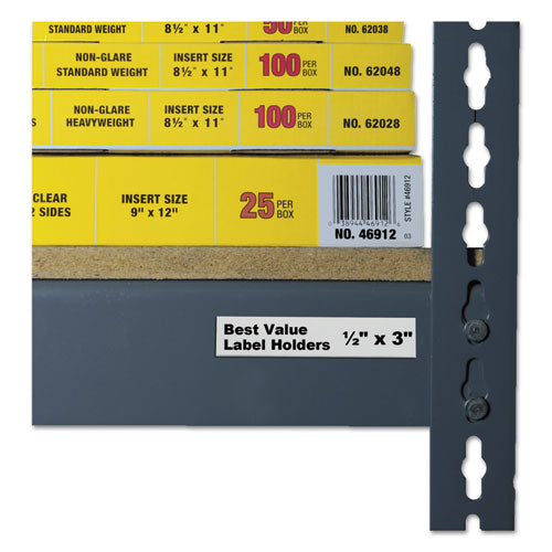 Image of C-Line® Self-Adhesive Label Holders, Top Load, 0.5 x 3, Clear, 50/Pack