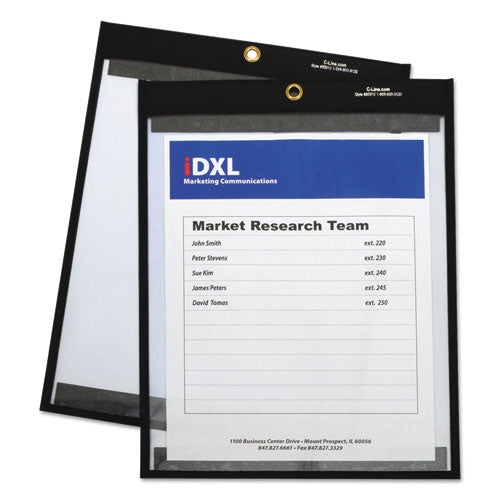 Image of C-Line® Magnetic Stitched Shop Ticket Holders, Clear, 75", 9 X 12, 25/box