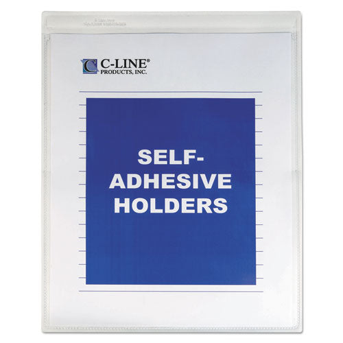 Image of C-Line® Self-Adhesive Shop Ticket Holders, Super Heavy, 50 Sheets, 9 X 12, 50/box