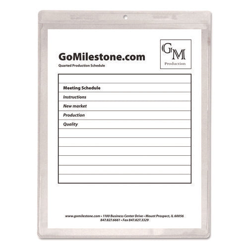 Image of C-Line® Clear Vinyl Shop Ticket Holders, Both Sides Clear, 50 Sheets, 9 X 12, 50/box