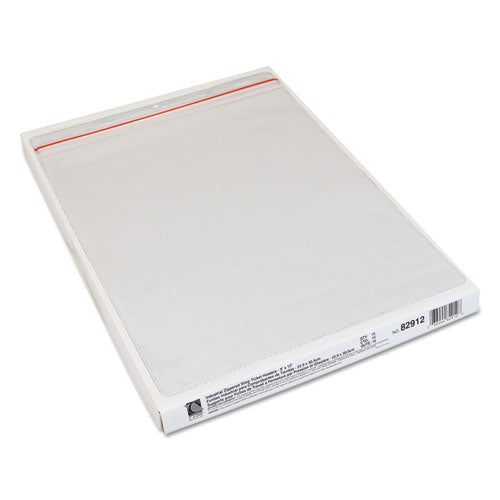 Image of C-Line® Industrial Zipper Seal Shop Ticket Holders, Vinyl, Clear, 55", 9 x 12, 15/Box