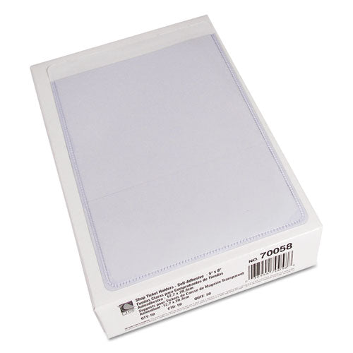 Image of C-Line® Self-Adhesive Shop Ticket Holders, Super Heavy, 25 Sheets, 5 X 8, 50/box