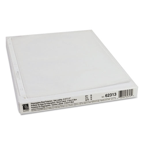Image of C-Line® Side Loading Polypropylene Sheet Protectors, Clear, 2", 11 x 8.5, 50/Box