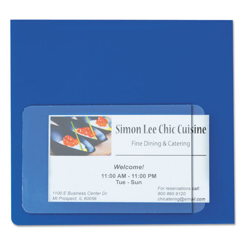 Image of C-Line® Self-Adhesive Business Card Holders, Side Load, 2 x 3.5, Clear, 10/Pack