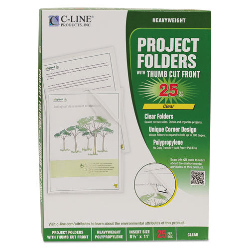 Image of C-Line® Specialty Project Folders, Letter Size, Clear, 25/box