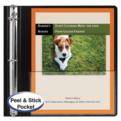Image of C-Line® Peel and Stick Add-On Filing Pockets, 25", 11 x 8.5, 10/Pack
