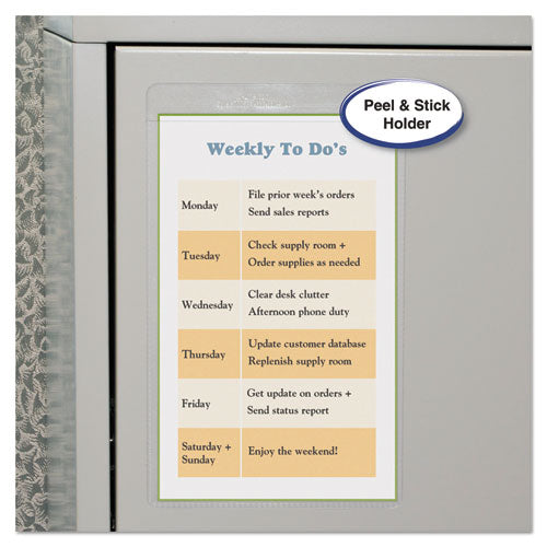 Image of C-Line® Self-Adhesive Shop Ticket Holders, Super Heavy, 25 Sheets, 5 X 8, 50/box