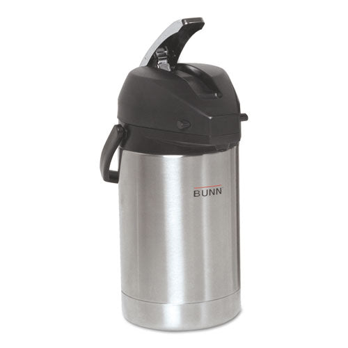 Image of BUNN® 2.5 Liter Lever Action Airpot, Stainless Steel/Black