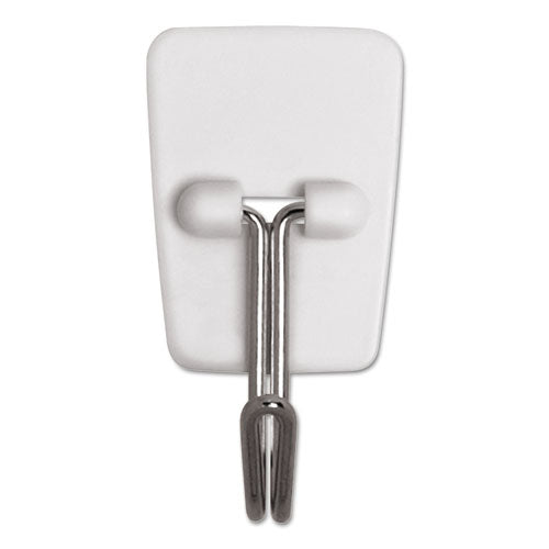 Image of Command General Purpose Wire Hooks, Small, Metal, White, 0.5 lb Capacity, 3 Hooks and 4 Strips/Pack