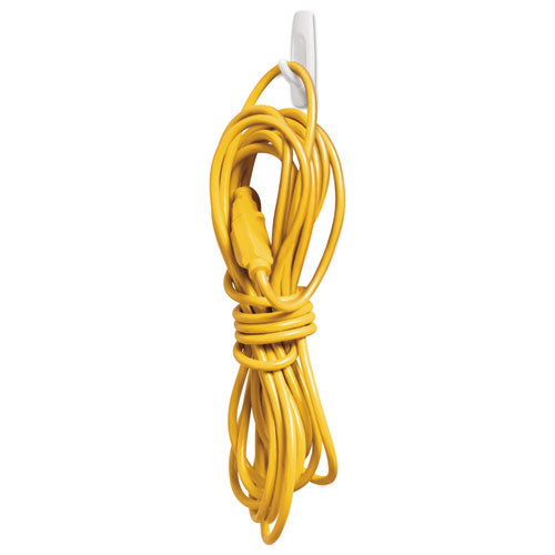 Image of Command General Purpose Hooks, Medium, Plastic, White, 3 lb Capacity, 2 Hooks and 4 Strips/Pack