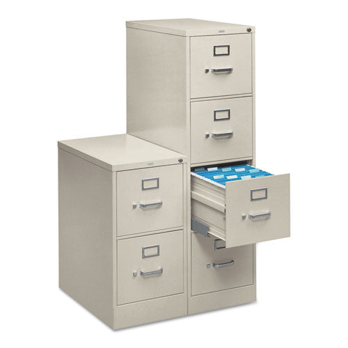 Image of HON® 510 Series Vertical File, 4 Legal-Size File Drawers, Light Gray, 18.25" X 25" X 52"