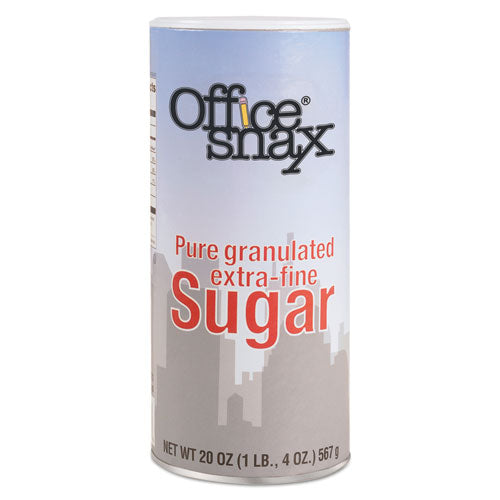 Image of Office Snax® Sugar Canister, 20 oz Reclosable Canister, 3/Pack