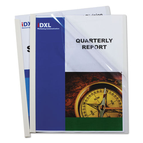 Image of C-Line® Vinyl Report Covers, 0.13" Capacity, 8.5 X 11, Clear/clear, 50/box