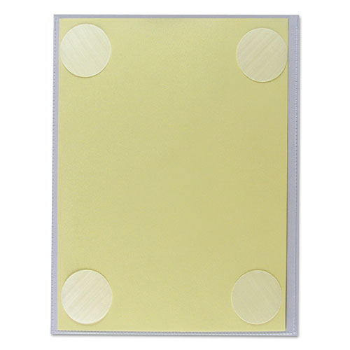 Image of C-Line® Cubicle Keepers Hook and Loop-Backed Display, 9.2 x 11.41, Velcro Mount, Clear, 25/Pack