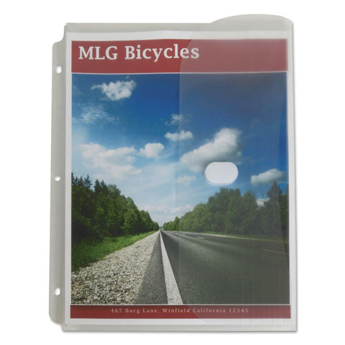 Image of C-Line® Poly Binder Pockets, 9.25 x 11.5, Clear, 5/Pack