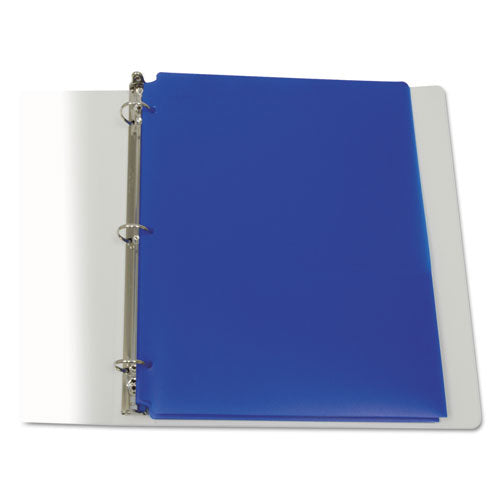 Image of C-Line® Two-Pocket Heavyweight Poly Portfolio Folder, 3-Hole Punch, 11 X 8.5, Blue, 25/box