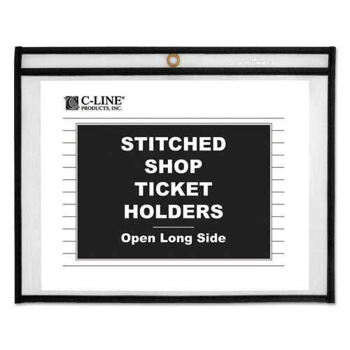 Image of C-Line® Shop Ticket Holders, Stitched, Sides Clear, 50 Sheets, 11 x 8.5, 25/Box