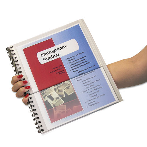 Image of C-Line® Eight-Pocket Portfolio With Security Flap, Polypropylene, 8.5 X 11, Black/white