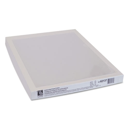 Image of C-Line® Antimicrobial Protected Poly Project Folders, Letter Size, Clear, 25/box