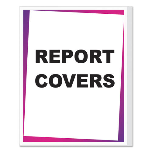 Image of C-Line® Vinyl Report Covers, Binding Bar, 8.5 X 11, Clear/clear, 100/box