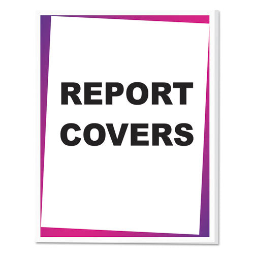 Image of C-Line® Vinyl Report Covers, Sliding Bar, 8.5 X 11, Clear/clear, 100/box