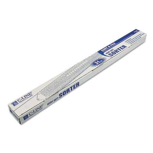Image of C-Line® Heavy-Duty Indexed Sorter, 31 Dividers, Alpha/Numeric/Month/Date/Day Index, Letter Size, Blue Frame