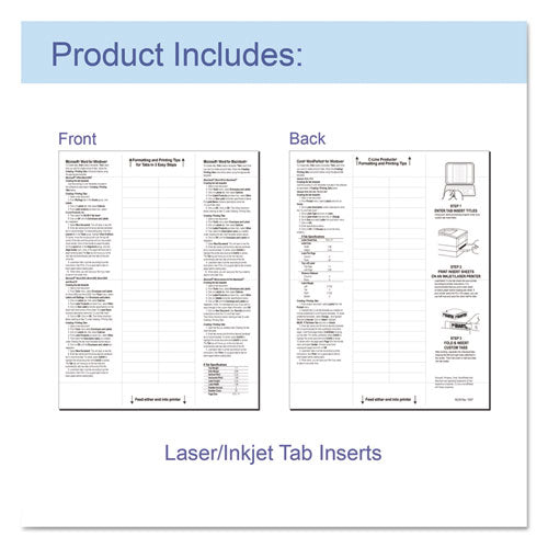 Image of C-Line® Sheet Protectors with Index Tabs, Clear Tabs, 2", 11 x 8.5, 8/Set
