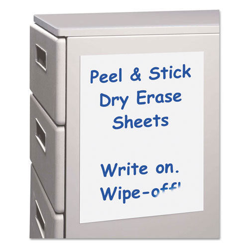 Image of C-Line® Self-Stick Dry Erase Sheets, Laminated Paperboard Surface, 8.5" x 11", White, 25/Box