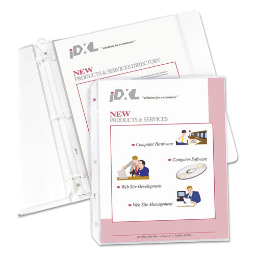 Image of C-Line® Hvywt Poly Sht Protectors, Clear, Top-Loading, 2", 11 x 8.5, 100/BX