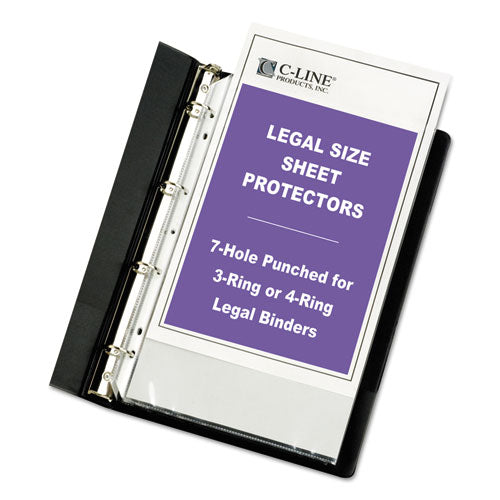 Image of C-Line® Heavyweight Poly Sheet Protectors, Clear, 2", 14 x 8.5, 50/Box
