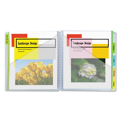 Image of C-Line® 10-Pocket Poly Portfolio With Write-On Tabs, 8.5 X 11, Clear/clear