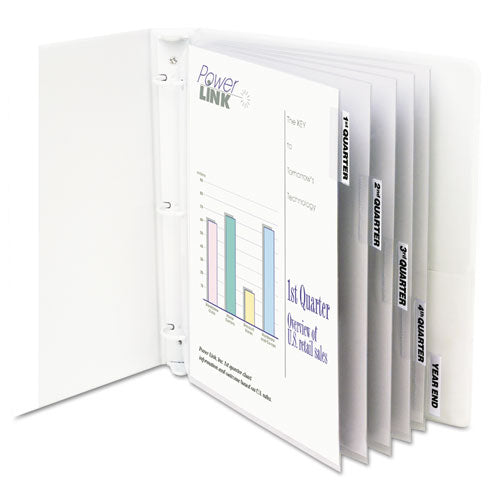 Image of C-Line® Sheet Protectors with Index Tabs, Heavy, Clear Tabs, 2", 11 x 8.5, 5/Set