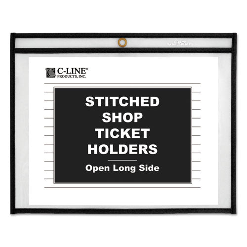 Image of C-Line® Shop Ticket Holders, Stitched, Both Sides Clear, 75 Sheets, 12 X 9, 25/box