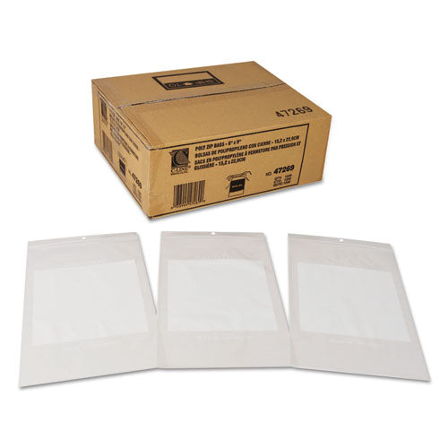 Image of C-Line® Write-On Poly Bags, 2 Mil, 6" X 9", Clear, 1,000/carton