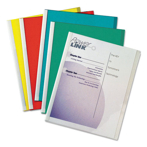 Image of C-Line® Vinyl Report Covers, 0.13" Capacity, 8.5 X 11, Clear/assorted, 50/box