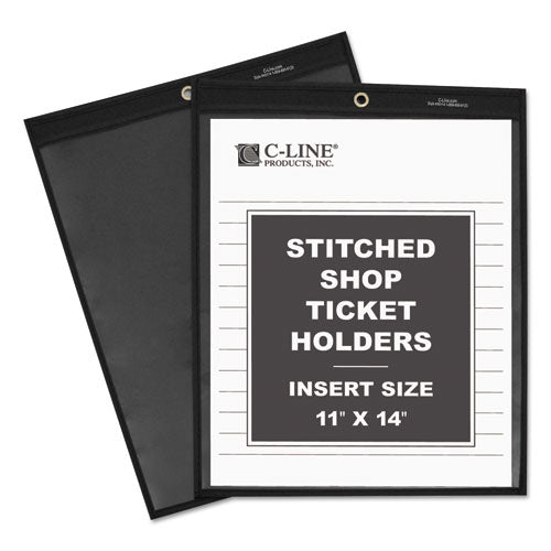 Image of C-Line® Shop Ticket Holders, Stitched, One Side Clear, 75 Sheets, 11 X 14, 25/bx