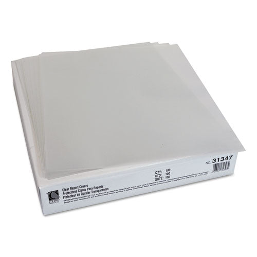 Image of C-Line® Vinyl Report Covers, Sliding Bar, 8.5 X 11, Clear/clear, 100/box