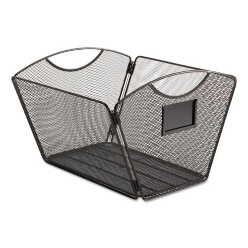 Image of Safco® Onyx Mesh Desktop Tub File, Letter Files, 12.5" X 13.75" X 9.5", Black