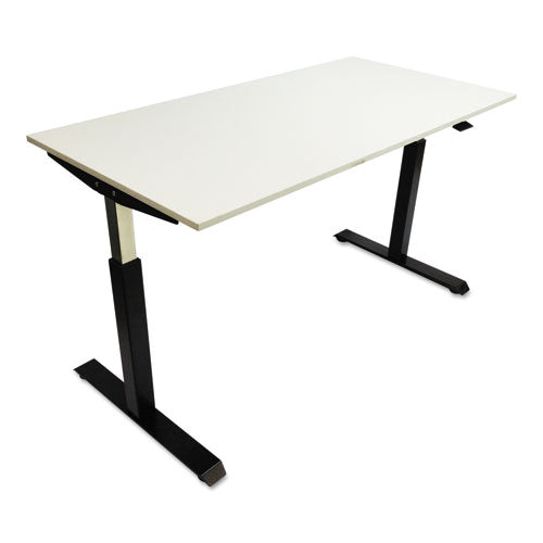Image of Alera® Alera AdaptivErgo Sit-Stand Pneumatic Height-Adjustable Table Base, 59.06" x 28.35" x 26.18" to 39.57", Black
