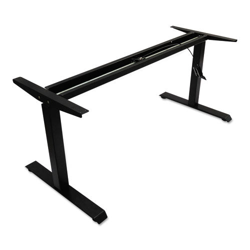 Image of Alera® Alera AdaptivErgo Sit-Stand Pneumatic Height-Adjustable Table Base, 59.06" x 28.35" x 26.18" to 39.57", Black