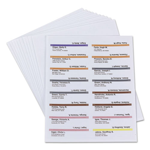 Image of Smead Viewables Hanging Folder Tabs and Labels, Label Pack Refill, 1/3-Cut, Assorted Colors, 3.5" Wide, 160/Pack