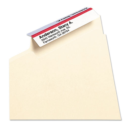 Image of Smead Viewables Hanging Folder Tabs and Labels, Label Pack Refill, 1/3-Cut, Assorted Colors, 3.5" Wide, 160/Pack