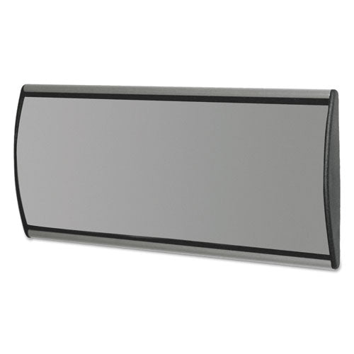 Image of Advantus People Pointer Wall/door Sign, Aluminum Base, 8.75 X 4, Black/silver